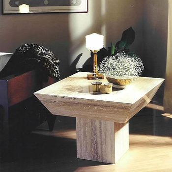 Roma Occasional Table Angled Edge Marble - Sizes Available