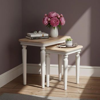 Cromwell Grey Painted Nest of Tables - Set of 2
