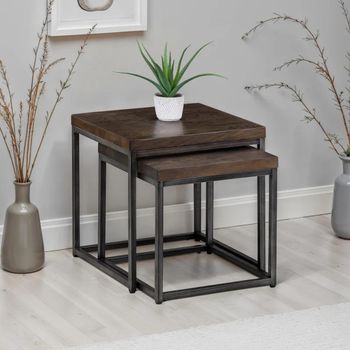 Brooklyn Dark Oak Nest of Tables - Set of 2