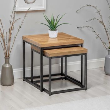 Brooklyn Oak Nest of Tables - Set of 2