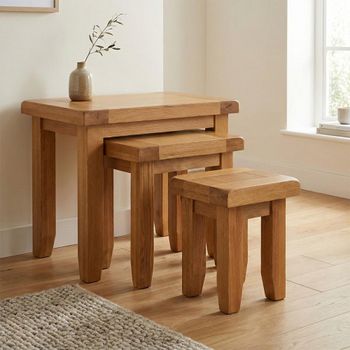Somer Oak Nest of Tables - Set of 3