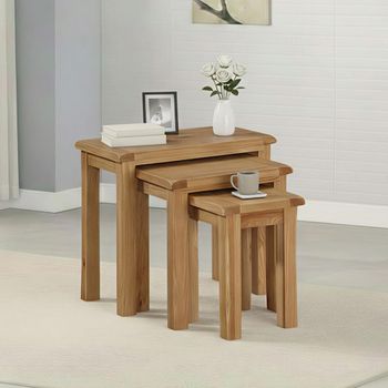Kilmore Oak Nest of Tables - Set of 3