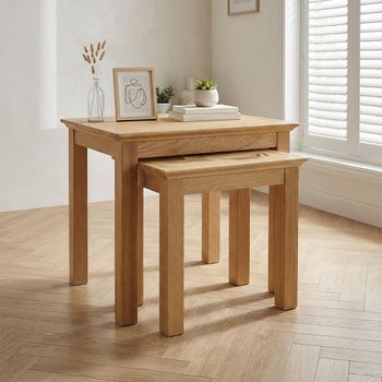 Arlington Oak Nest of Tables - Set of 2