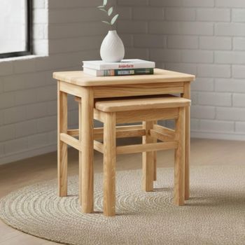 Sorento Curved Oak Nest of Tables