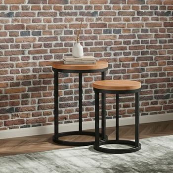 Rayne Acacia Round Nest of Tables - Set of 2