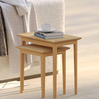 Selene Oak Nest of Tables - Set of 2
