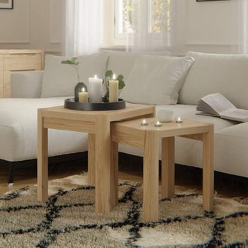 Stockholm Oak Nest of Tables
