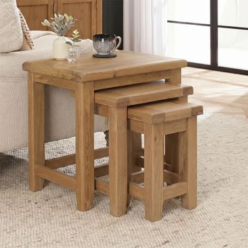 Hampshire Oak Nest of Tables - Set of 3