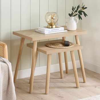 Herringford Oak 2 Tier Nest of Tables