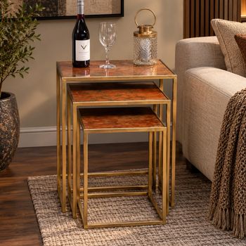 Copper Nest of Tables - Set of 3