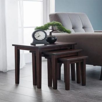 Cleo Mahogany Nest of Tables - Set of 3
