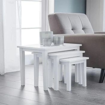 Cleo White Nest of Tables - Set of 3