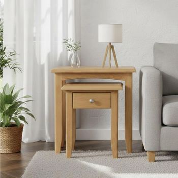 Kilkenny Oak Nest of Tables - Set of 2