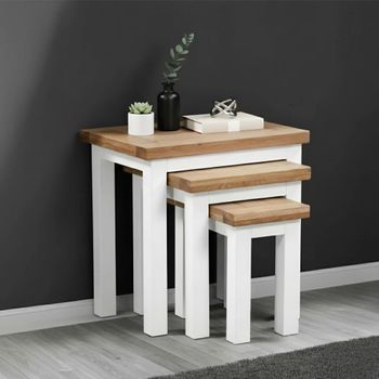 Lundy White Painted Nest of Tables - Set of 3