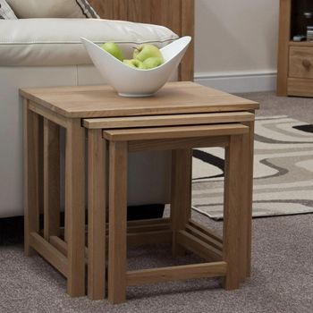 Lyon Oak Nest of Tables - Set of 3