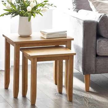Mallory Oak Nest of Tables - Set of 2