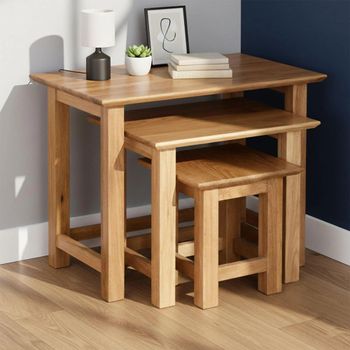 Nimbus Oak Nest of Tables - Set of 3
