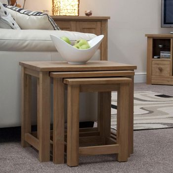 Opus Oak Nest of Tables - Set of 3