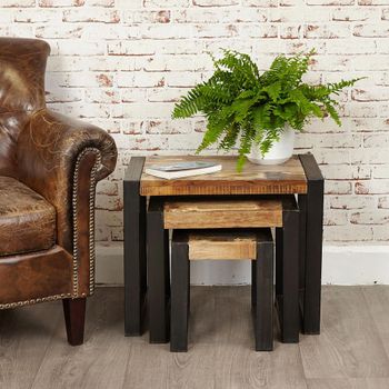 Urban Chic Reclaimed Wood Nest of Tables