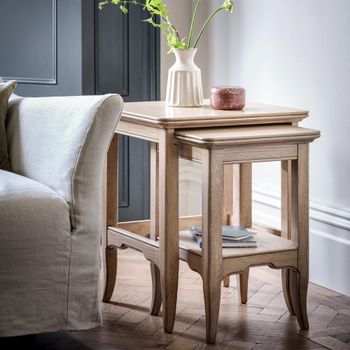Toulon Oak Nest of Tables - Set of 2