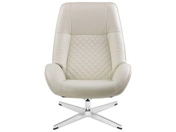 Clearance - Kebe Living Bordeaux Balder Cream Leather Swivel Recliner Chair - FSS14130