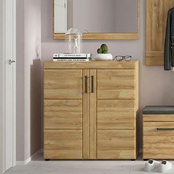 Cortina Oak 2 Door Shoe Cabinet