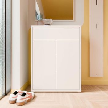 Alice Springs Sand 2 Door 1 Drawer Compact Shoe Cabinet