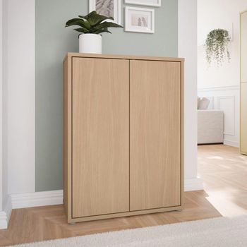 Alice Springs Elegancia Oak 2 Door Shoe Cabinet