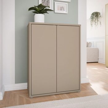 Alice Springs Taupe 2 Door Shoe Cabinet