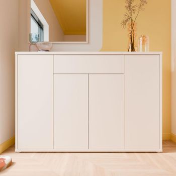 Alice Springs Sand 4 Door 1 Drawer Shoe Cabinet