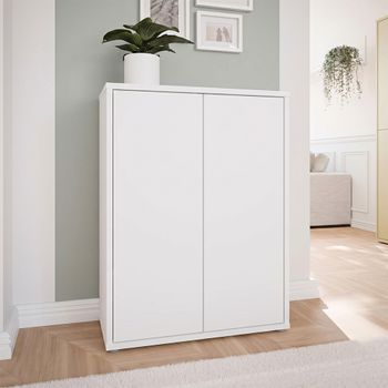 Alice Springs Light Grey 2 Door Shoe Cabinet