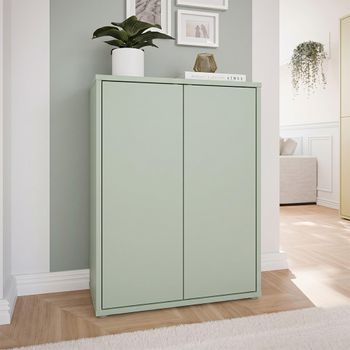 Alice Springs Sage Green 2 Door Shoe Cabinet