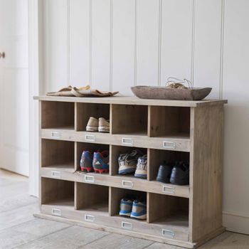 Chedworth Natural Wood 12 Shoe Locker
