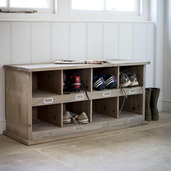 Chedworth Natural Wood 8 Shoe Locker