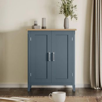 Signature Blue 2 Door Shoe Cupboard