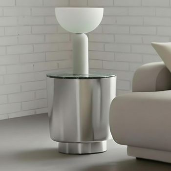 Cangas Green Marble Top Round Side Table
