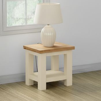 Lundy Ivory Painted Lamp Table
