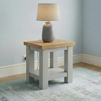 Lundy Grey Painted Lamp Table
