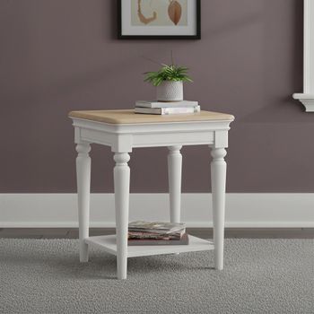 Cromwell Grey Painted Square Lamp Table