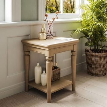 Cromwell Oak Square Lamp Table