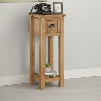 Kilmore Oak Telephone 1 Drawer Square Table