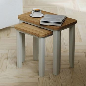Arden Grey Painted Nest of Tables - Set of 2