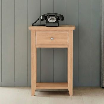 Arden Oak 1 Drawer Telephone Table