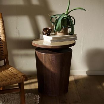 Kwando Mango Wood Round Side Table