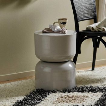 Matka Grey Round Side Table