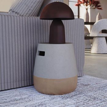 Taiko Grey and Gold Ombre Round Side Table