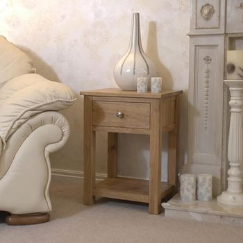 Opus Oak 1 Drawer Lamp Table