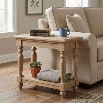Chateau Telephone Rectangle Table Natural Rustic Pine