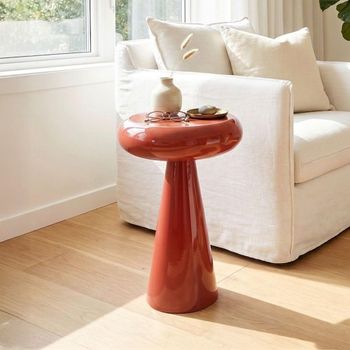 Brix Sam Metal Amber Round Side Table