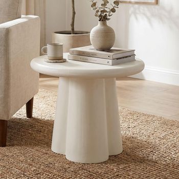 Brix Clubs Concrete Sandy Round Side Table